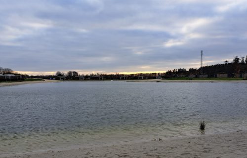 Uitzicht bij het avondglooien